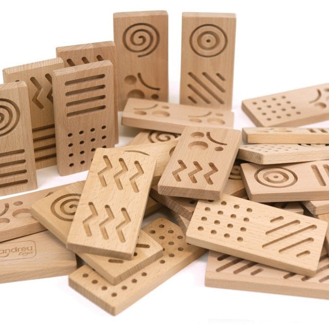 Drveni taktilni domino
