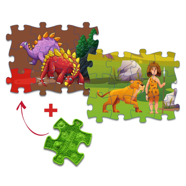 Obostrane puzzle: Dinosauri i Prethistorija