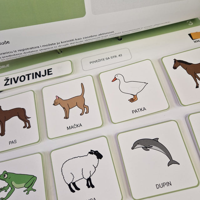 INClude® radna ploča, Knjige s komunikacijskim simbolima i Sržni rječnik