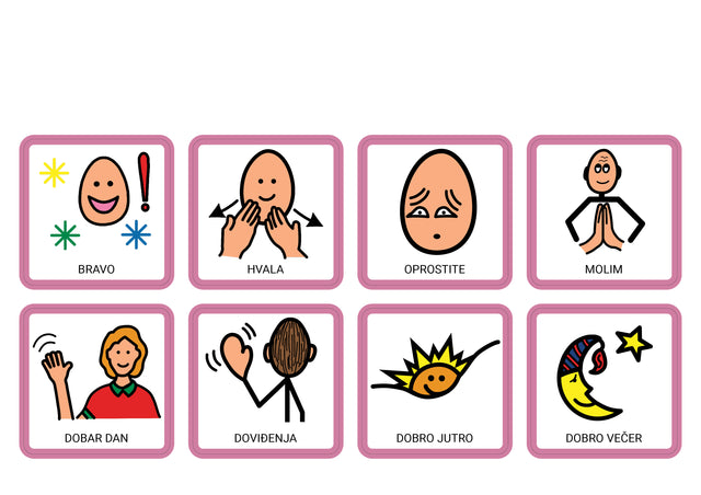 INClude® radna ploča, Knjige s komunikacijskim simbolima i Sržni rječnik