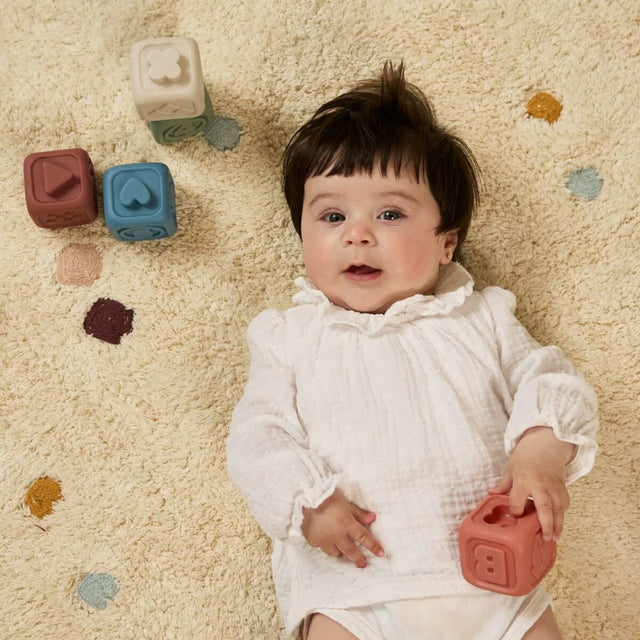 Taktilne silikonske kocke - set od 6 komada