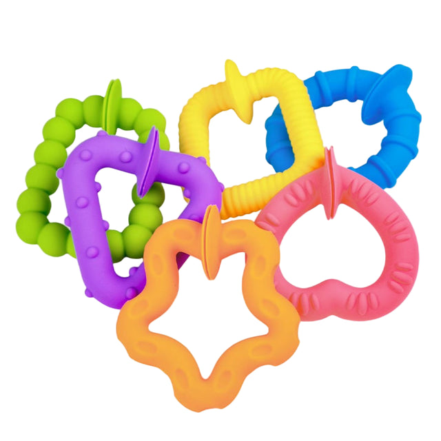 Taktilni silikonski prstenovi - set od 6