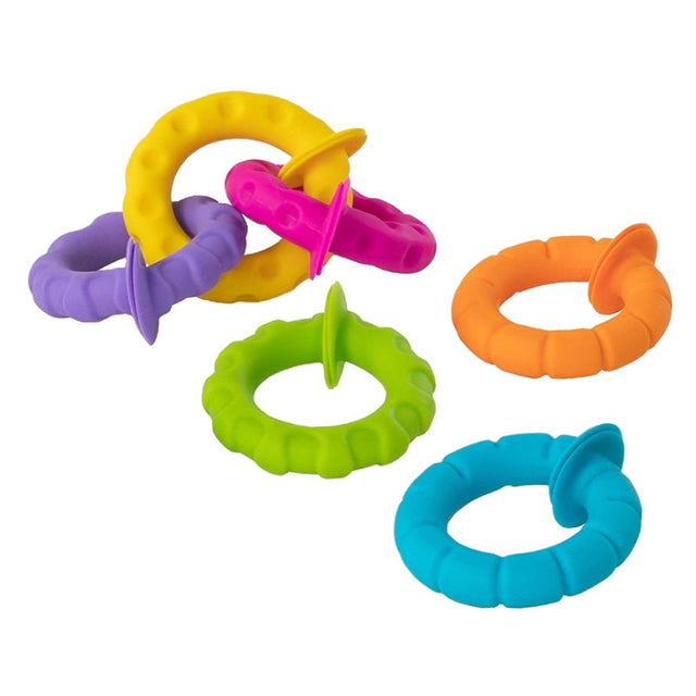 Taktilni silikonski prstenovi - set od 6