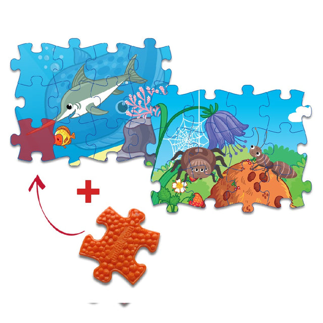 Obostrane puzzle: Ocean i Insekti