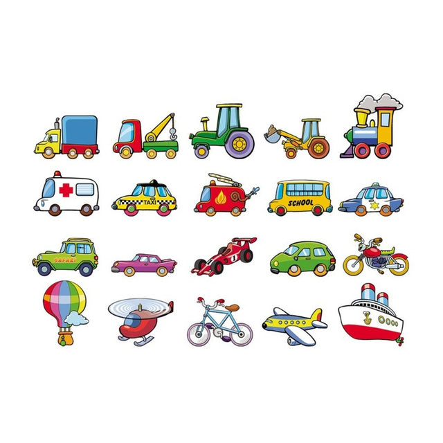 Drveni magneti - vozila (set od 20 kom)