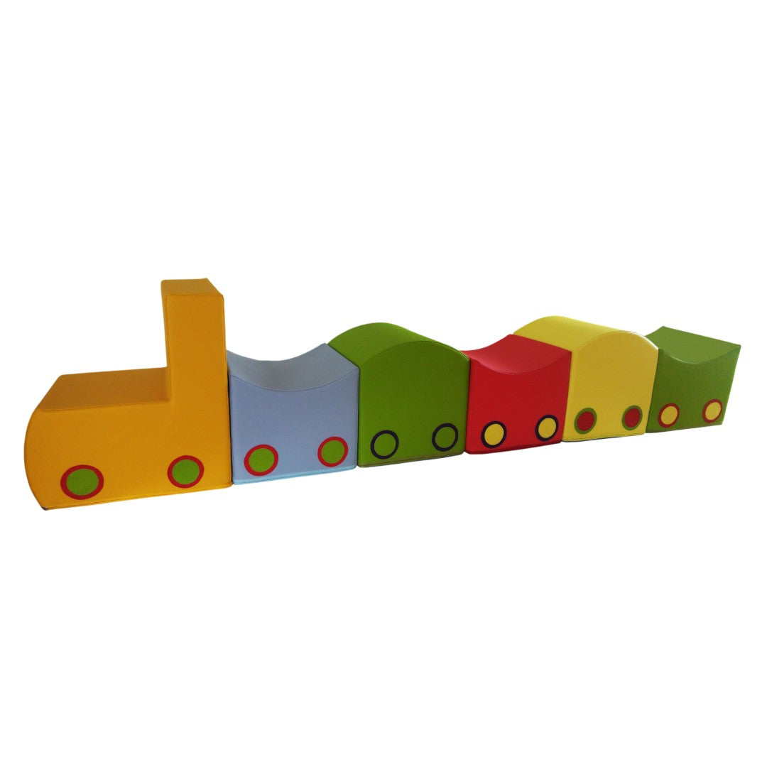 Modularni soft play vlakić - set od 6 elemenata